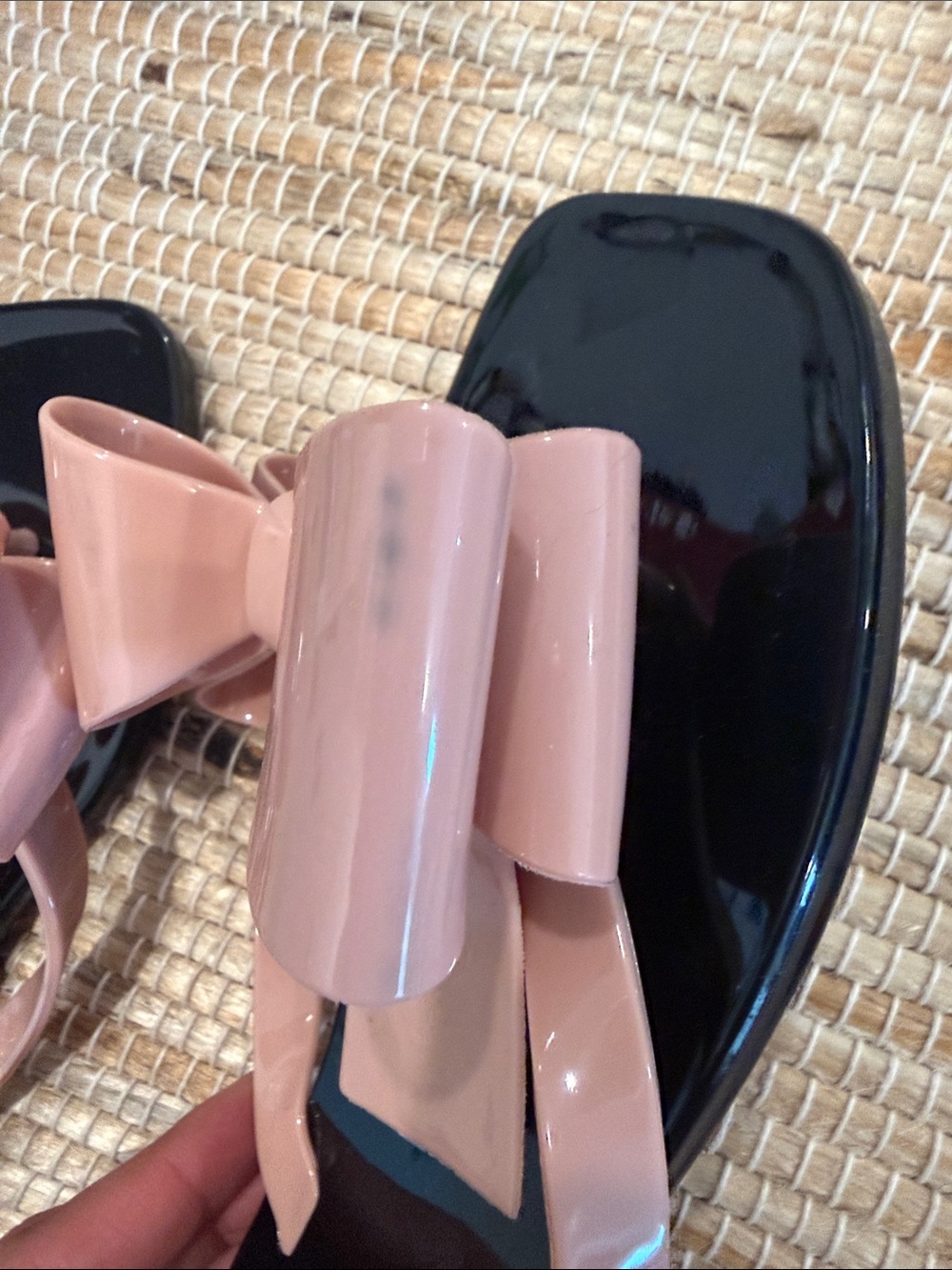 Jeffery Campbell Women's Bow Detail Jelly Flip-Flop Sandal - Blush Pink Size 8 - Picture 4 of 8
